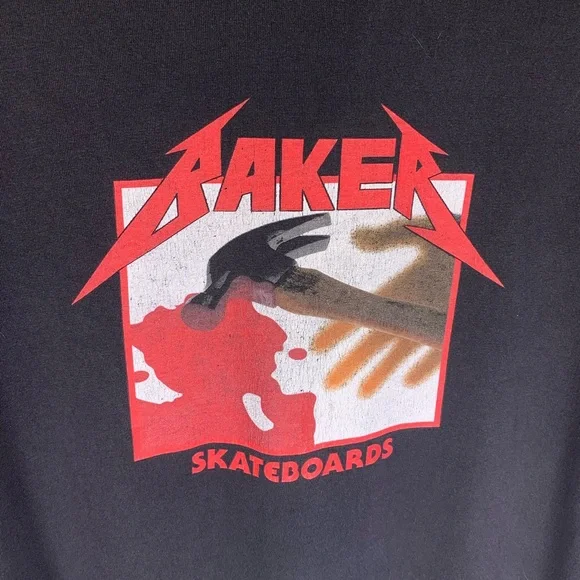 ❌SOLD❌ RARE Y2K baker skateboards Metallica rip - Picture 2 of 6